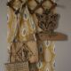 Vintage wooden ball accordion coat rack