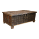 Coffre bas indien en bois et fer