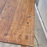 Old rustic farm table, one drawer - 1m30