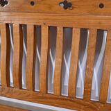 Old colonial varangue bench in teak – mid 20th century