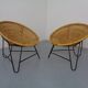 Mid-Century German Bamboo Chairs, 1960s, Set of 2