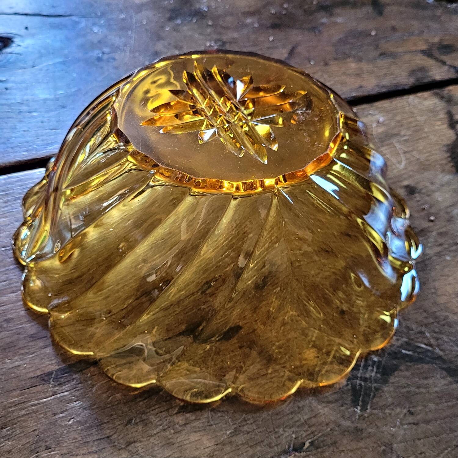 60s amber glass cup