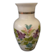 Vase en opaline blanche decor floral