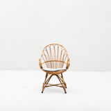 Rattan side chair, Dutch design, 1950’s