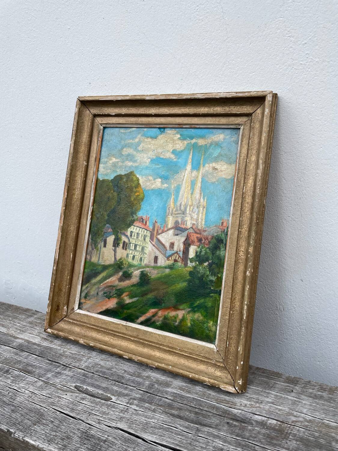 Bayonne Basque oil painting