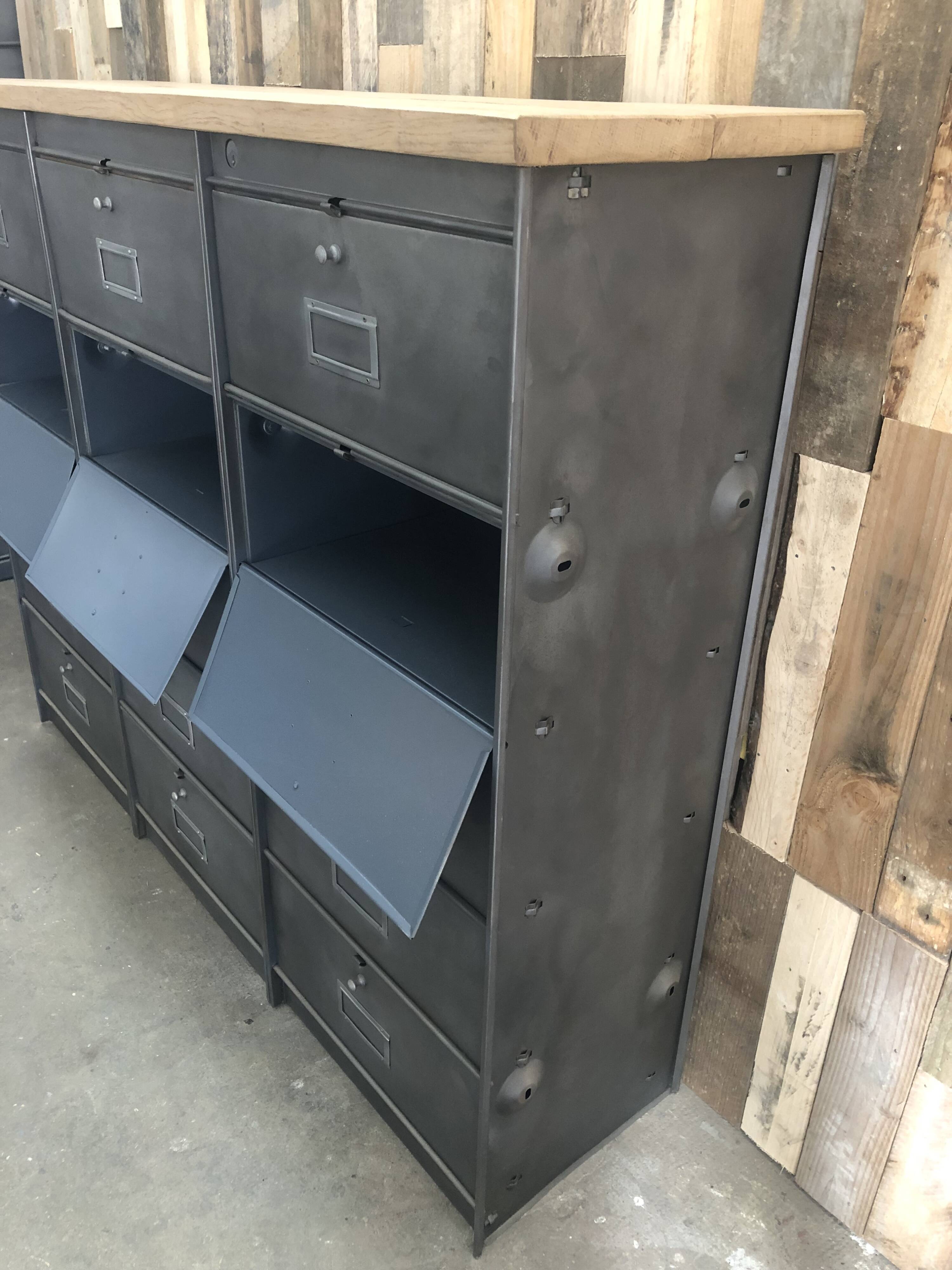Ronéo industrial flap cabinet 15 flaps