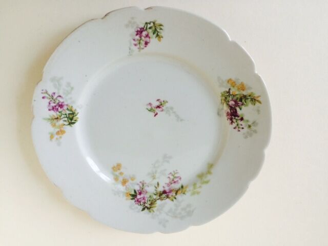 Series of eight porcelain dessert plates