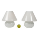 Pair of white opaline lamps, 1990s