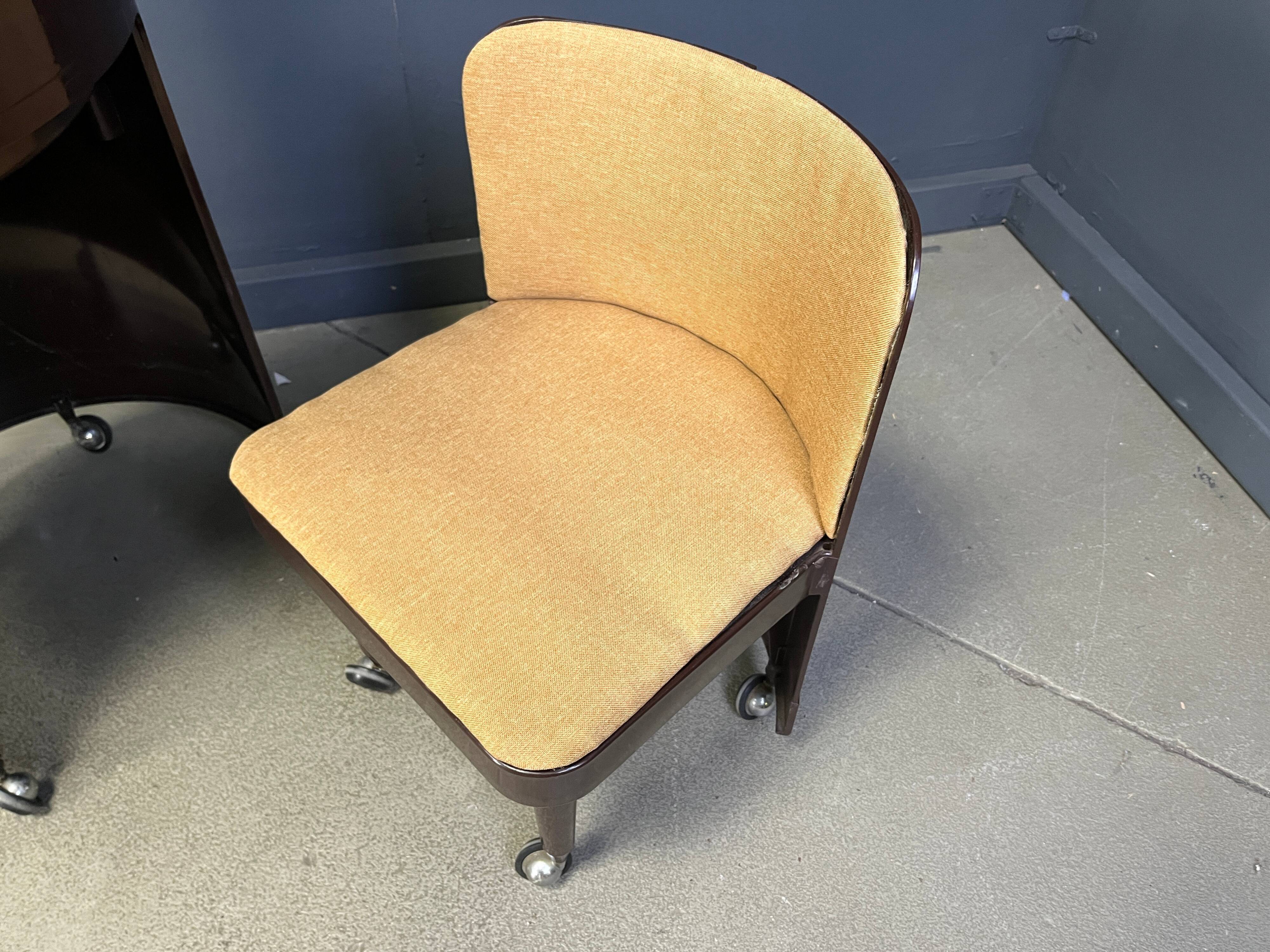 Silvi vanity table on wheels and chair from Studio Kastilia, 1970s, set of 2