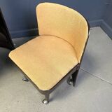 Silvi vanity table on wheels and chair from Studio Kastilia, 1970s, set of 2