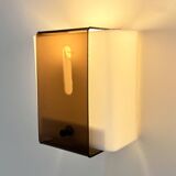 Pair of Space Age smoked wall sconces, 1970s