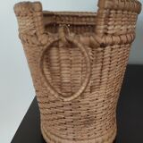 Ancien porte bouteille en vannerie