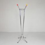 Rare chrome coat rack with colored balls, 1950s