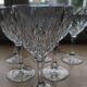 Set of 6 cut-glass glasses from the 1960s
