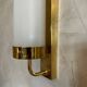 Brass and glass wall lamp
