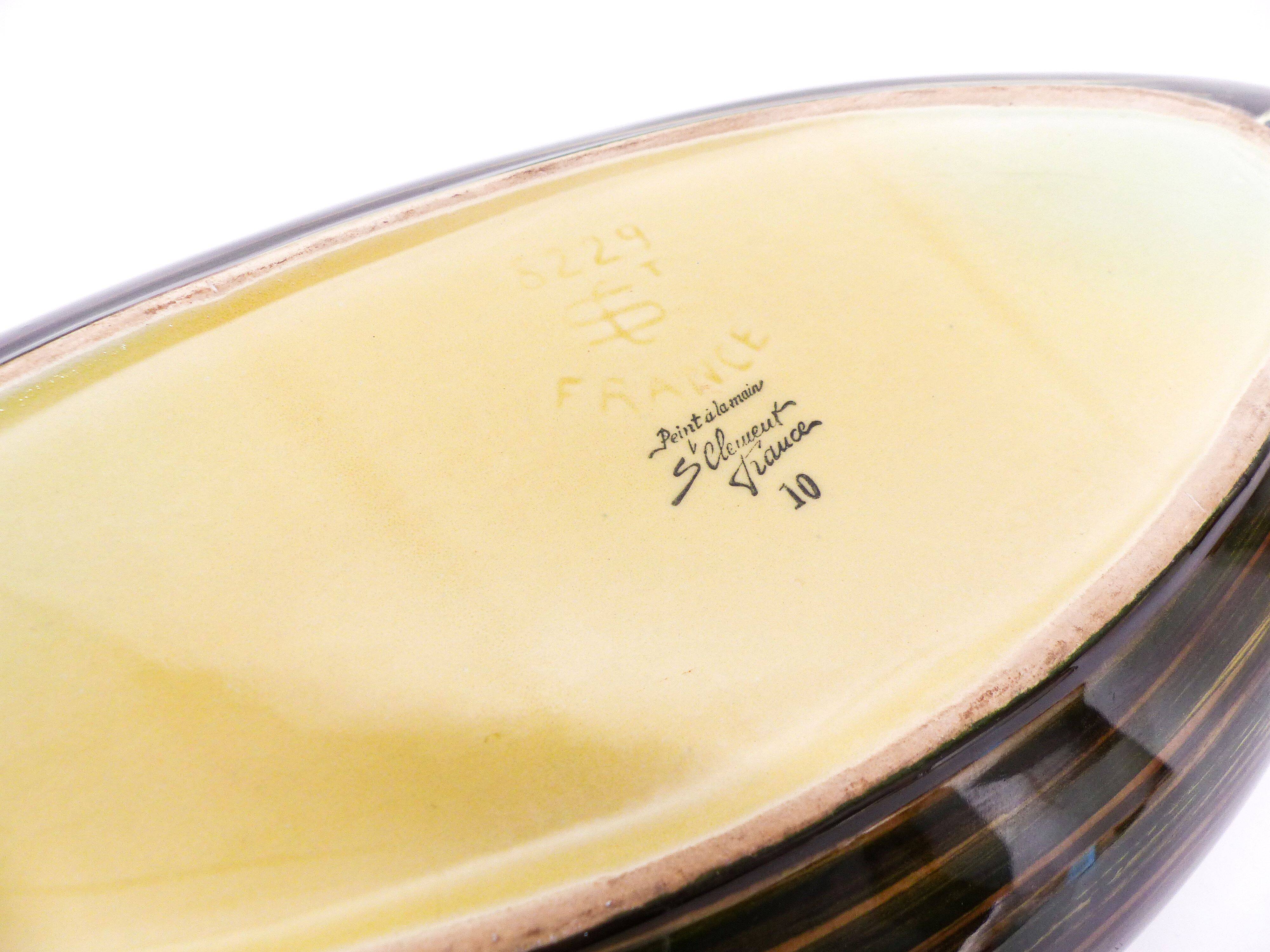 Saint-Clément ceramic pirogue fruit bowl