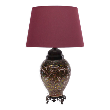 Ceramic and Bronze Table Lamp, 1960s England