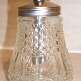 Sucrier de table en verre avec bec verseur en inox