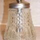 Glass table sugar bowl with stainless steel spout