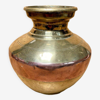 Ancient potiche copper and brass oriental, moroccan, ethnic deco