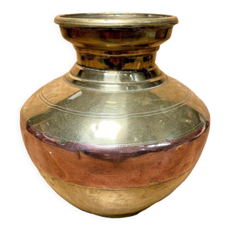 Ancient potiche copper and brass oriental, moroccan, ethnic deco