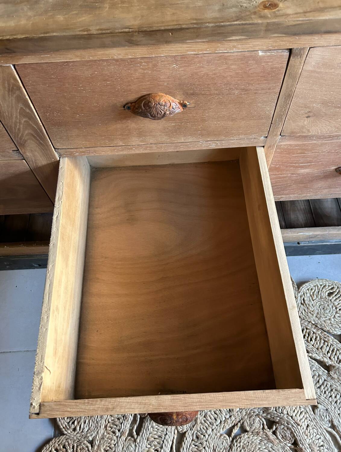 Large antique sideboard with 12 drawers