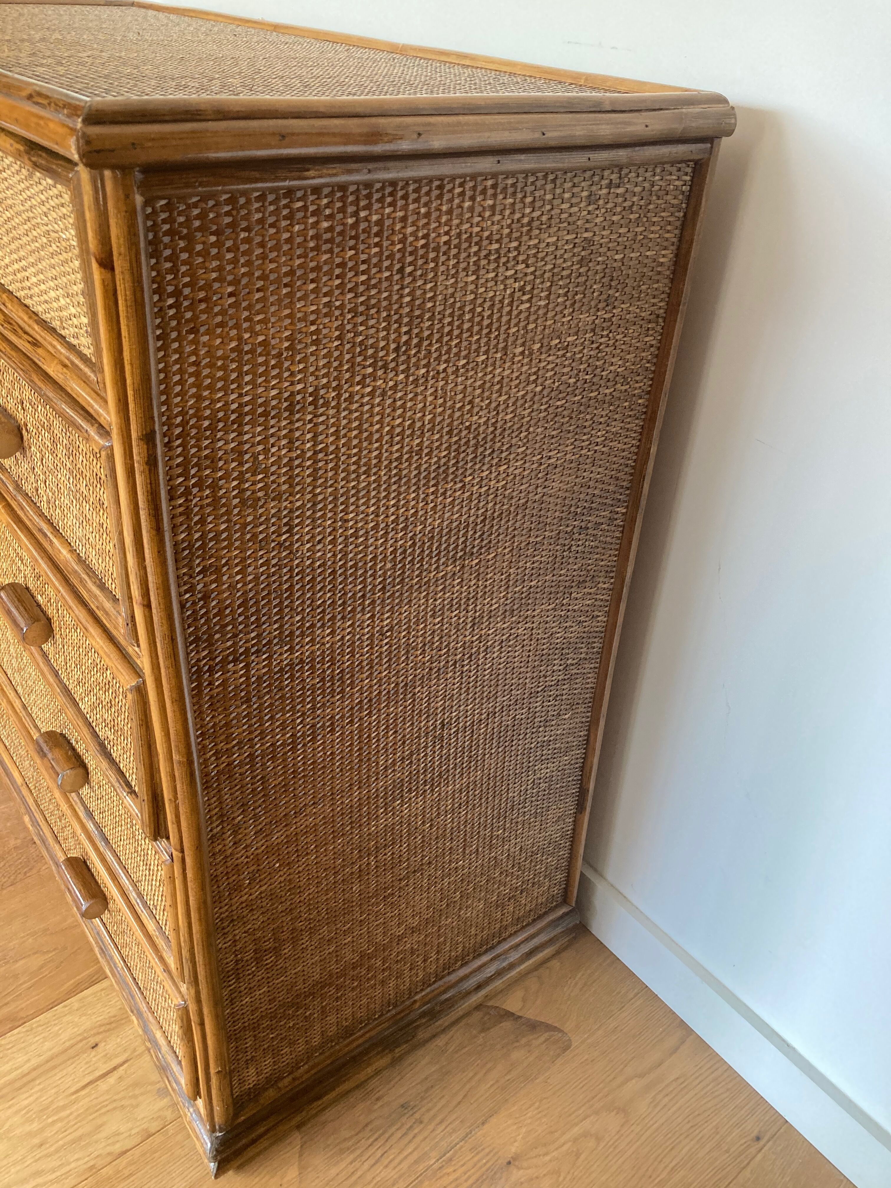 Rattan dresser