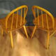 Lot de 4 chaises par Ilmari Tapiovaara model Fanett