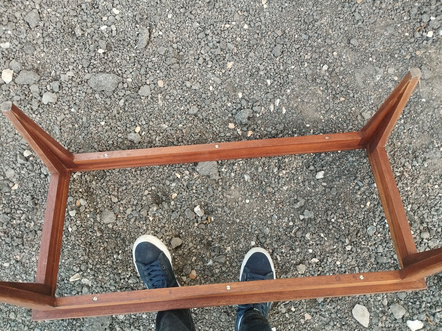 Vintage Scandinavian-style wooden coffee table.