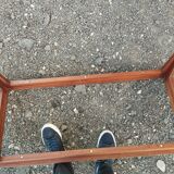 Vintage Scandinavian-style wooden coffee table.