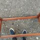 Vintage Scandinavian-style wooden coffee table.