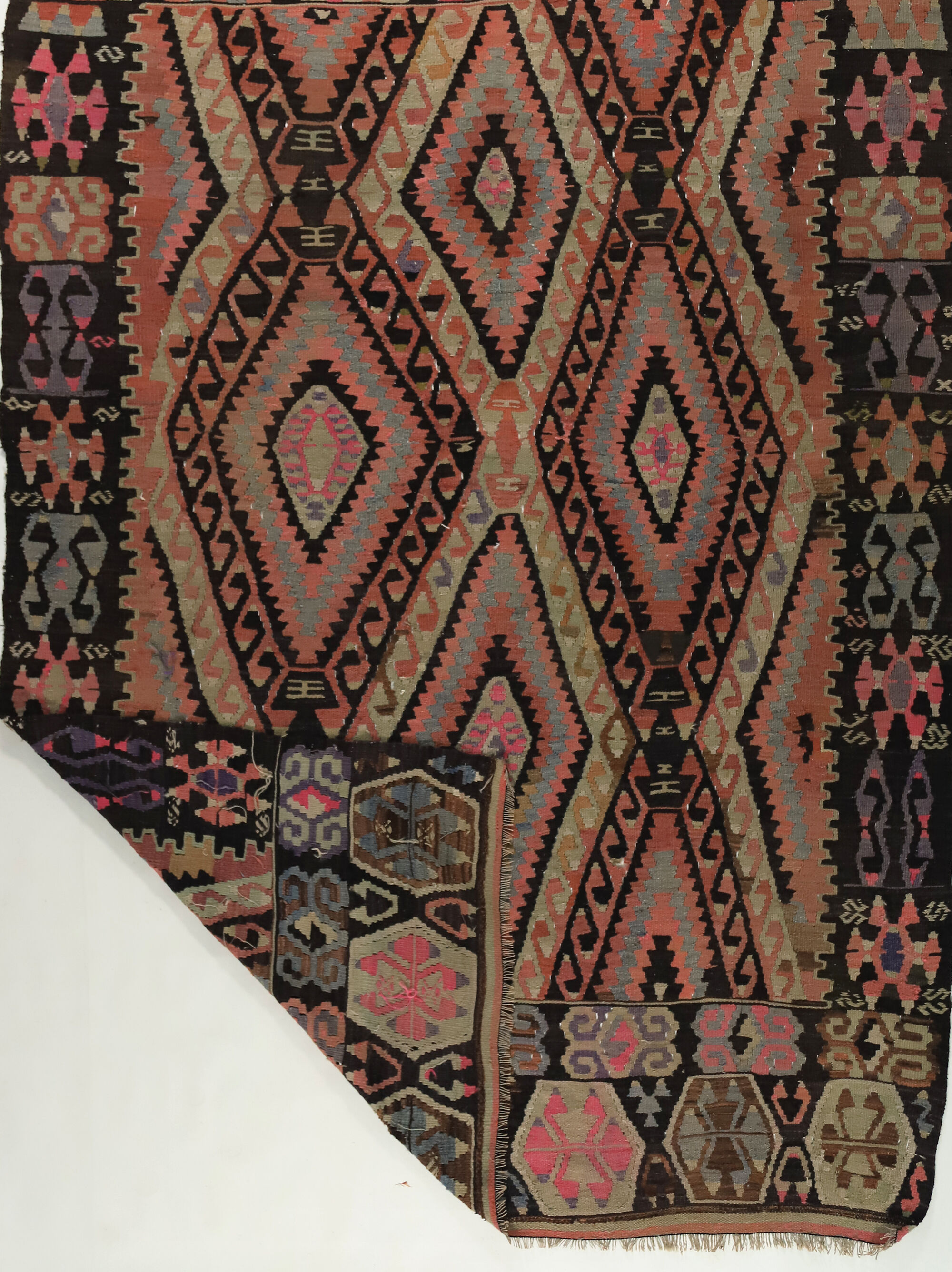 Anatolian handmade kilim rug 270 cm x 173 cm
