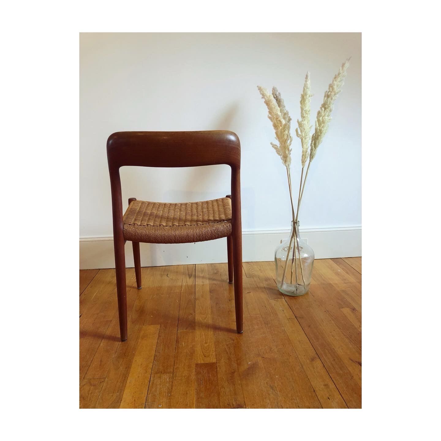 Model chair 75 in teak and rope by Niels Otto Moller
