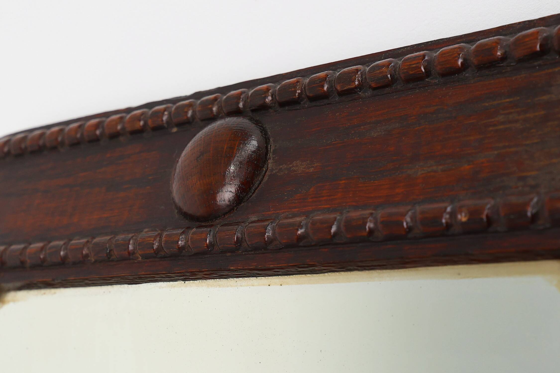 Miroir Art Déco français en bois, vers 1920