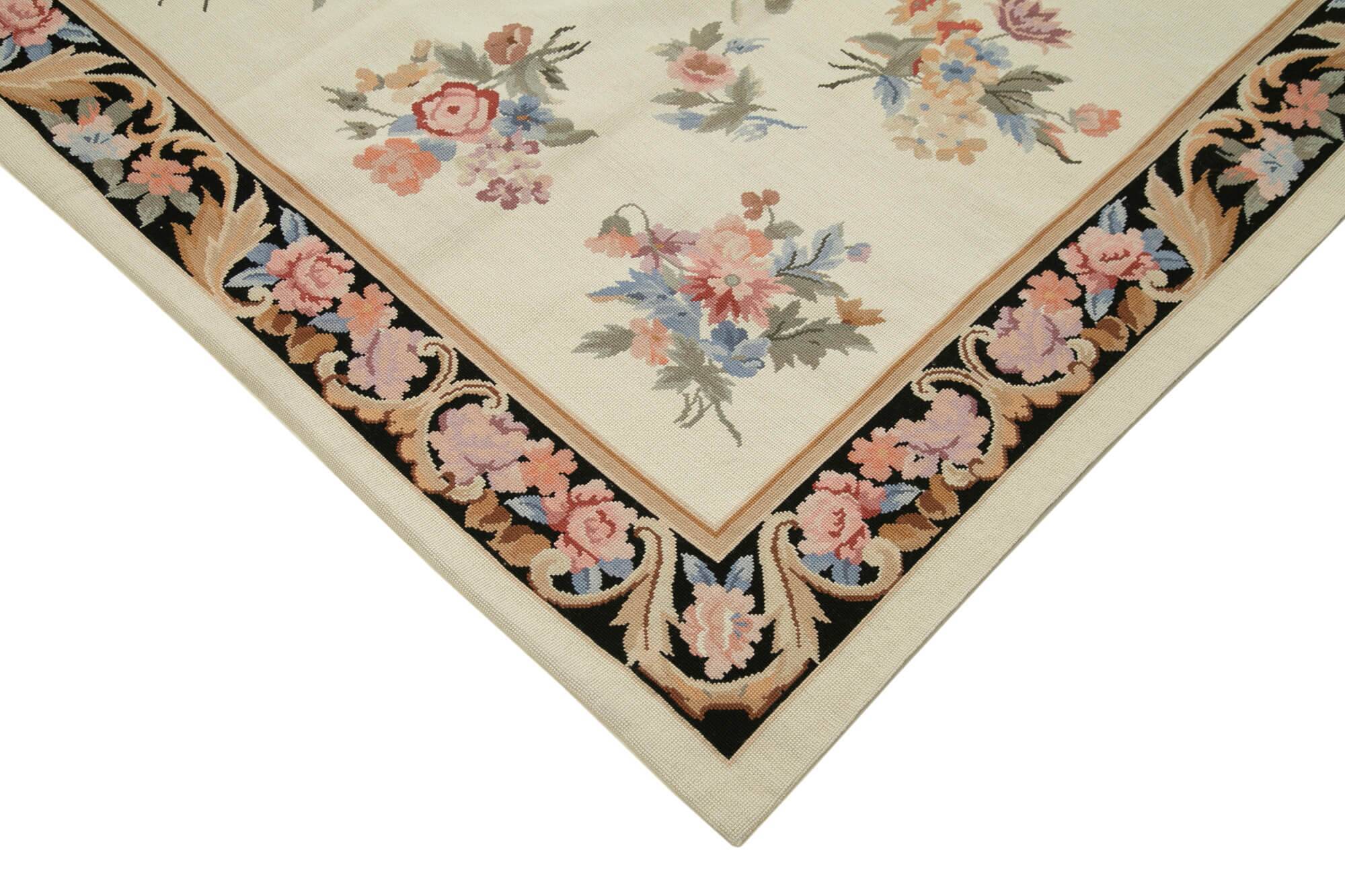 Handmade Vintage Flatweave Needlepoint Kilim 182 cm x 273 cm