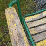 Set of 4 metal bistro chairs tolix style