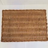 Vintage 1950s rattan side table