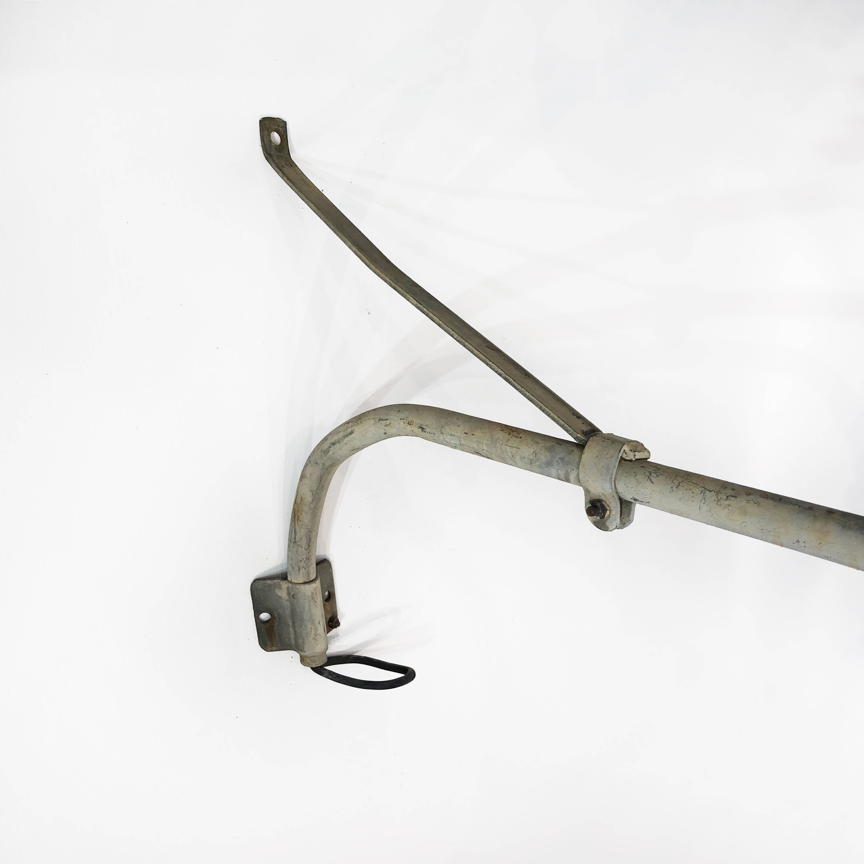 Large Greek Industrial Army Wall Street Light 2 1950s