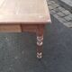 Old patina farm table turned feet