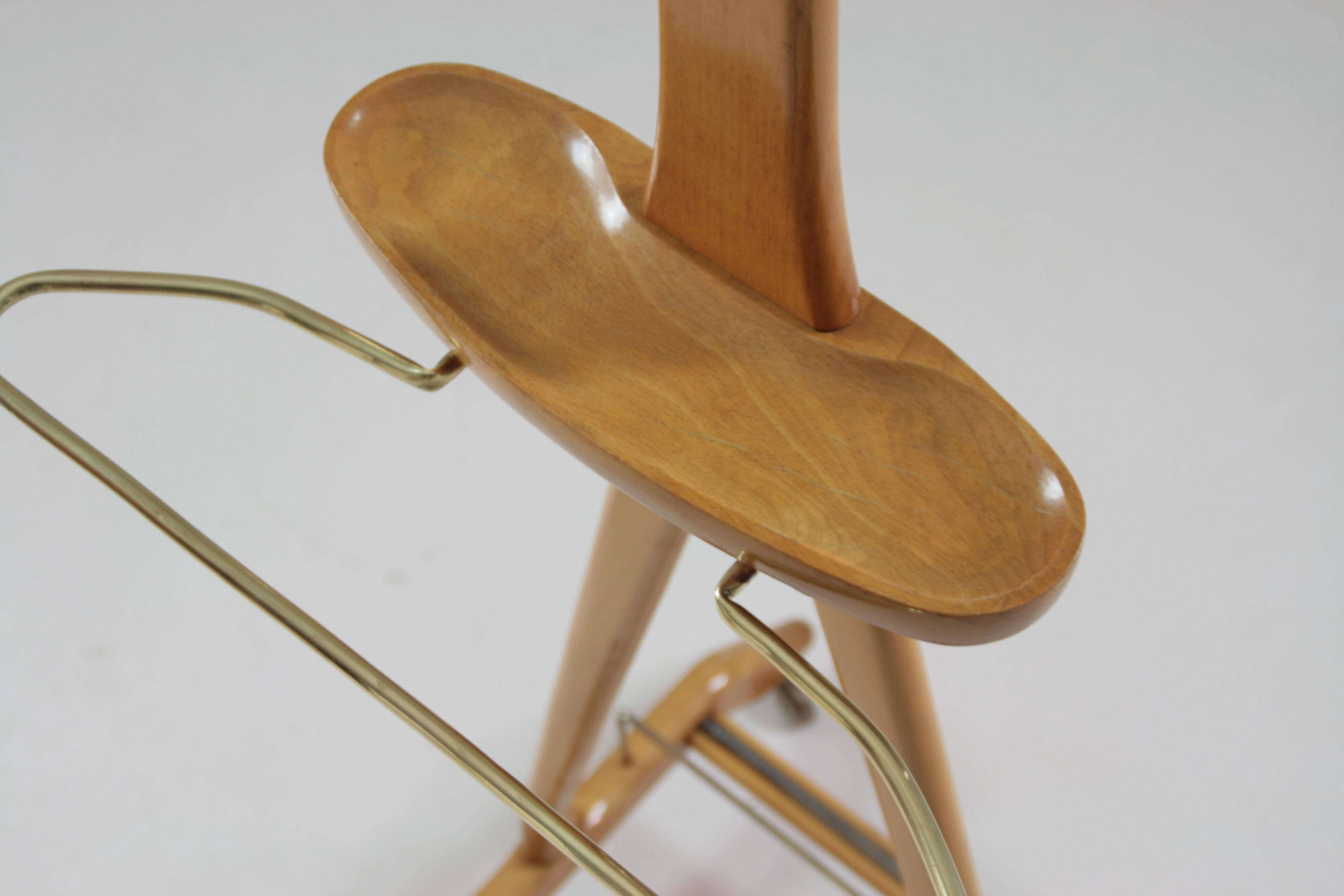 Vintage Italian beech valet by Ico Parisi for Fratelli Reguitti, 1950s