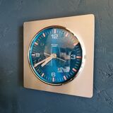 Clock formica vintage wall clock silent square "Quartz Paris"