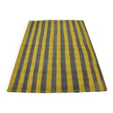 Tapis Kilim turc anatolien à rayures, référence 3973