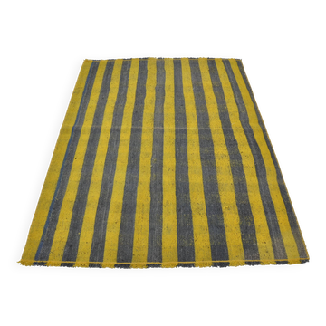 Tapis Kilim turc anatolien à rayures, référence 3973