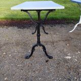 3 Cast Iron and Wood Bistro Tables
