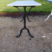 3 Cast Iron and Wood Bistro Tables
