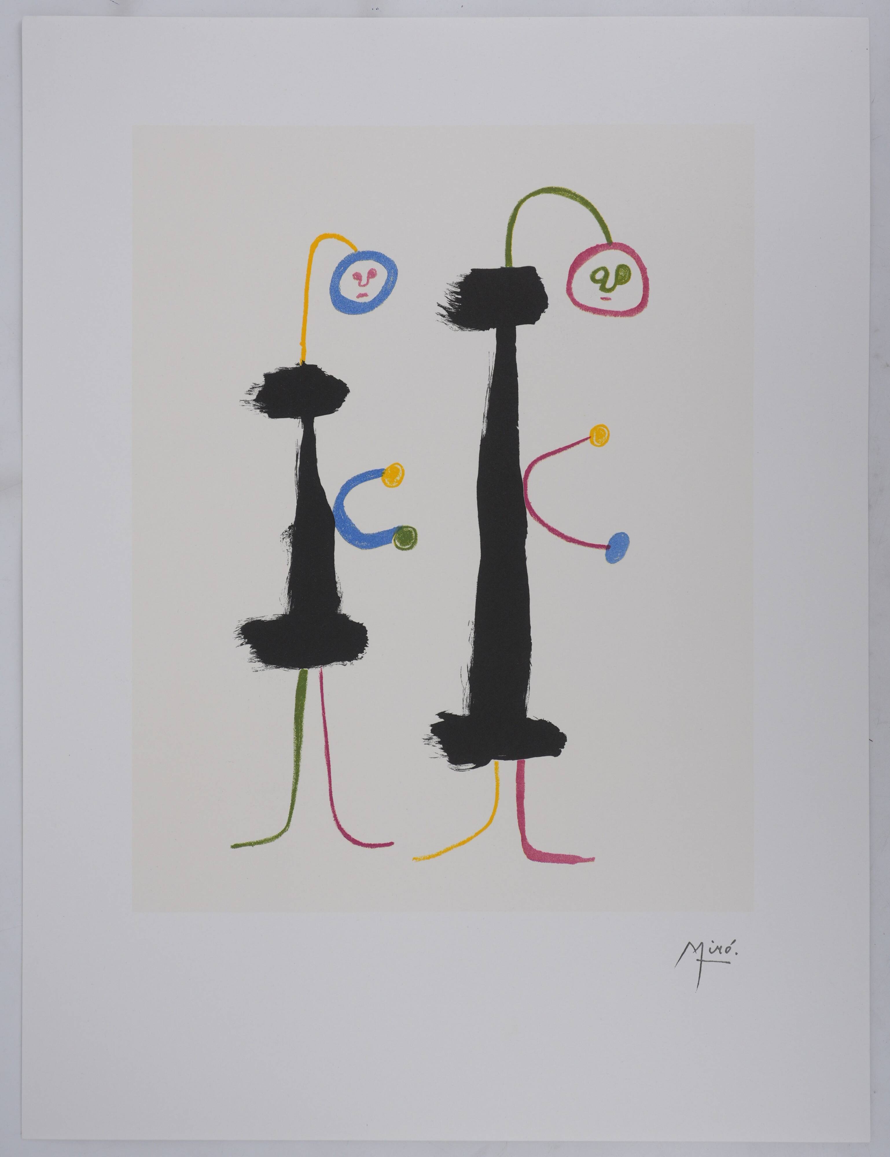 Joan Miró: Surrealist Lovers, signed lithograph