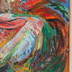 Abstract oil on canvas signed Dognin