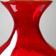 Vintage blown glass vase with "controlled" bubbles in red and yellow, 1960s-1970s.