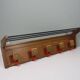 Vintage wall coat rack, 5 hooks, 1960-1970 Belgium