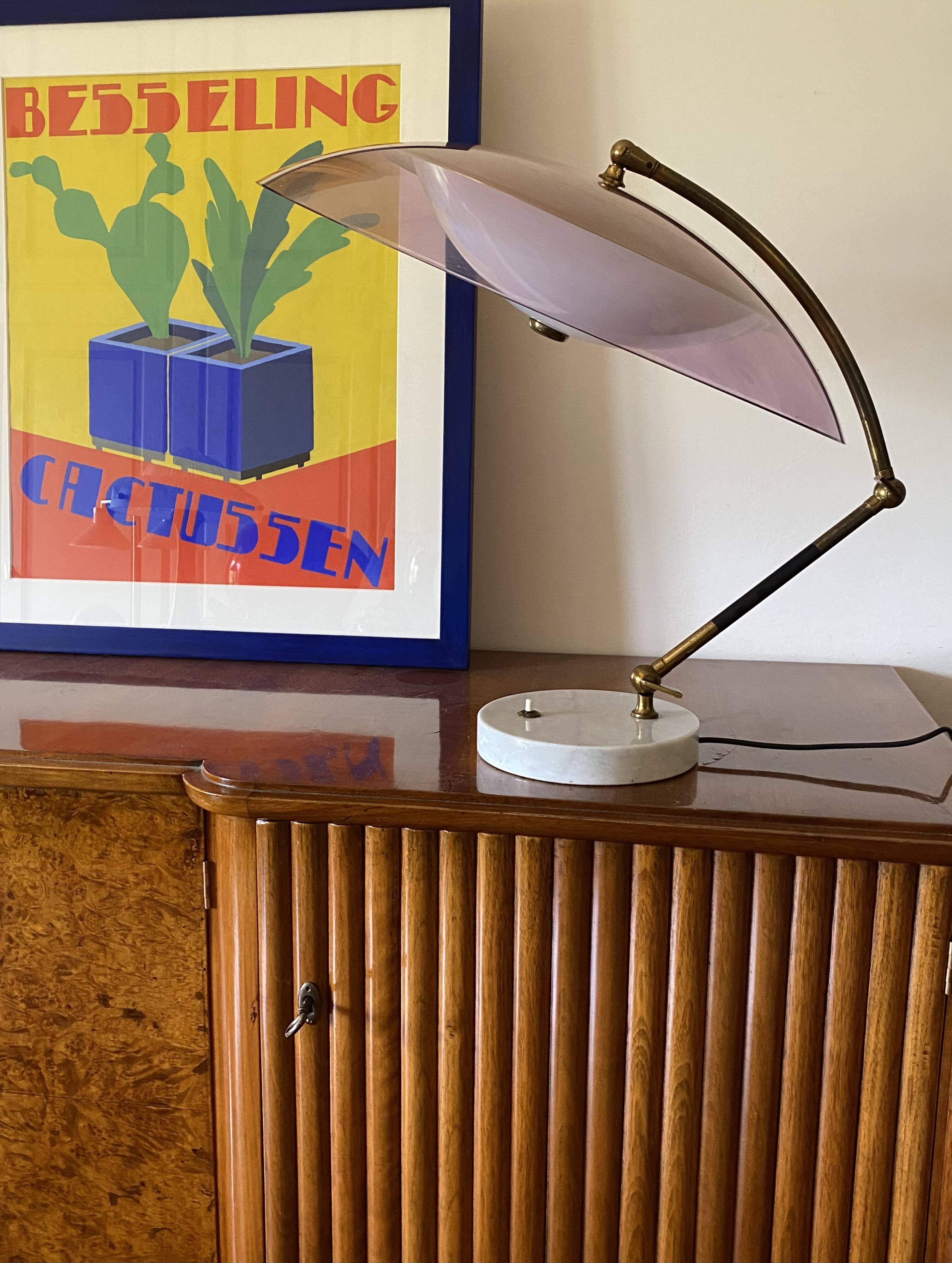 Stilux, mod. Orleans dome table lamp, Stilux Milano Italy, 1955
